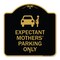 Signmission Expectant Mothers Parking W/ Graphic, Black & Gold Aluminum Sign, 18" L, 18" H, BG-1818-24028 A-DES-BG-1818-24028 - alternate 1
